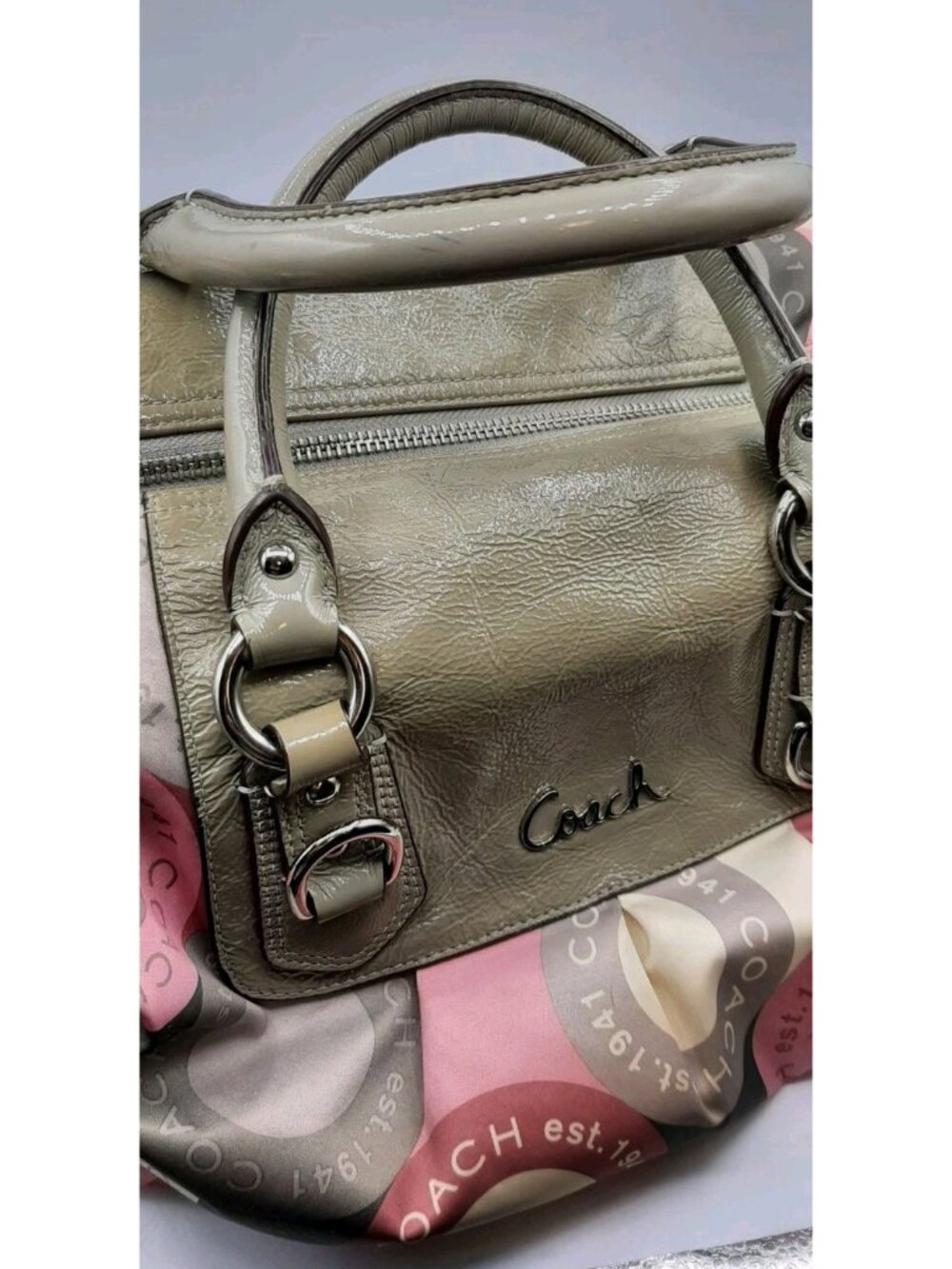 Womans Coach Purse F-15448 Satchel Handbag Pockets Label READ - Picture 5 of 13